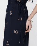 SIXDO Sleeveless V-Neck Floral Flared Dress